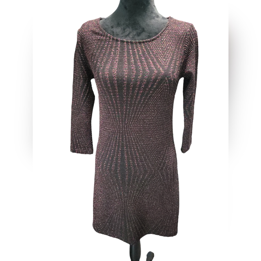 TRIXXI Mini Dress with MultiColor Metallic Stitching XS
